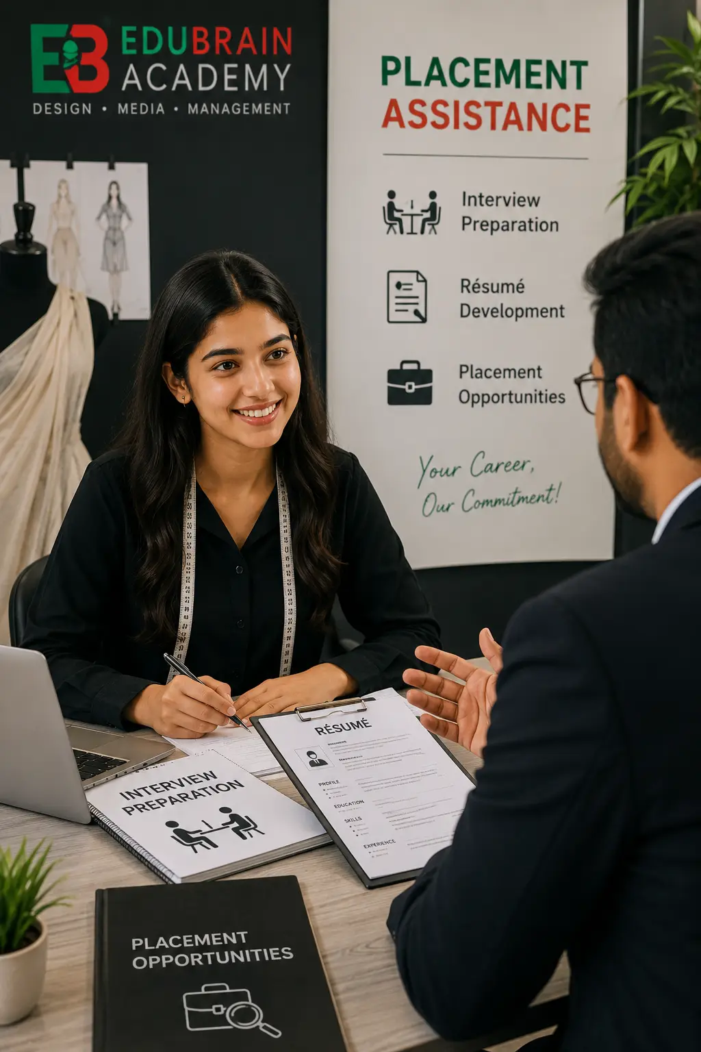 Career counselling and placement preparation for fashion students